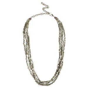 HOUSE OF TUHINA ABIRA Handcrafted Artisan Silver Necklace